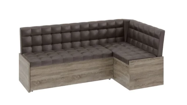 Скамья угловая Форест со спальным местом дуб сонома трюфель, кожзам коричневый Скамья угловая Форест со спальным местом дуб сонома трюфель, кожзам коричневый