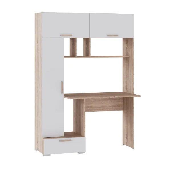 Стол компьютерный Квартет-11 дуб сонома/белый