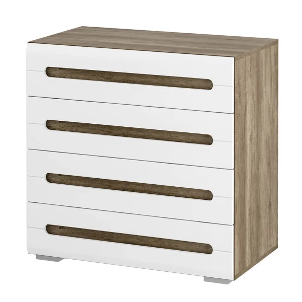 Комод Наоми КМ-09 дуб каньон/белый глянец Комод Наоми КМ-09 дуб каньон/белый глянец