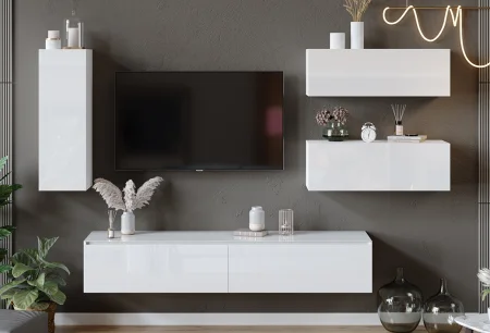 Гостиная Глосс белый глянец