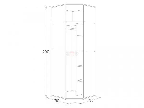 Шкаф угловой Ольга-14 дуб сонома Шкаф угловой Ольга-14 дуб сонома