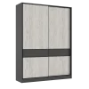 Шкаф-купе Роджинамиф 1800 графит/дуб крафт белый