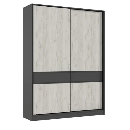 Шкаф-купе Роджинамиф 1800 графит/дуб крафт белый