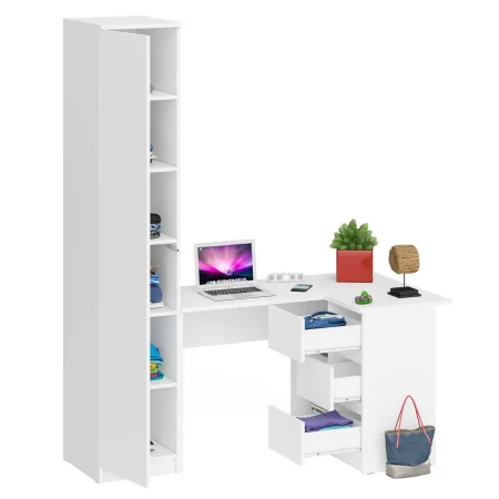 Комплект Мори Стол компьютерный МС-16 + Пенал МШ 400.1 белый