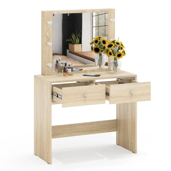Стол косметический с подсветкой СТ-5 дуб сонома Стол косметический с подсветкой СТ-5 дуб сонома