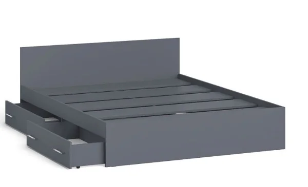 Кровать с ящиками Мори графит Кровать с ящиками Мори графит