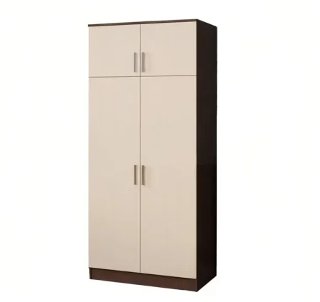 Шкаф 2-х створчатый штанга+полка венге/дуб беленый