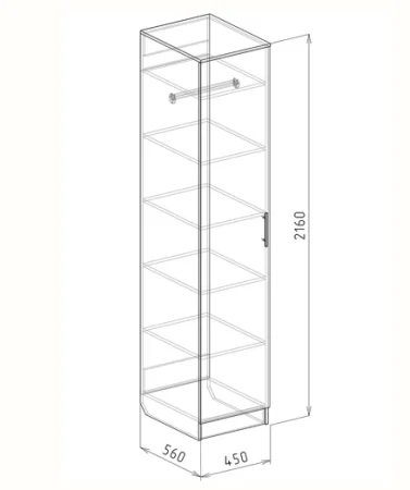 Пенал Светлана №3 дуб бунратти/бодега