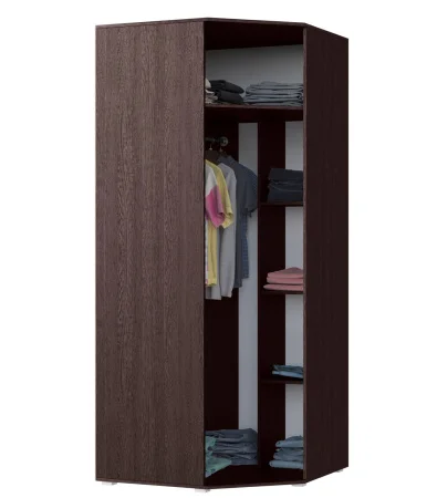 Шкаф угловой Ким венге/белый глянец