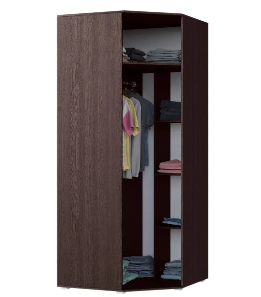 Шкаф угловой Ким венге/белый глянец