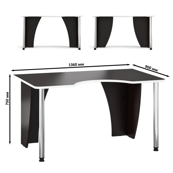 Стол для геймера СК-2 венге/кромка белая