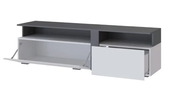 Тумба ТВ Таормина белый/серый графит