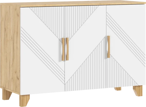 Комод Ирис 1200 браш вайт/дуб крафт Комод Ирис 1200 браш вайт/дуб крафт