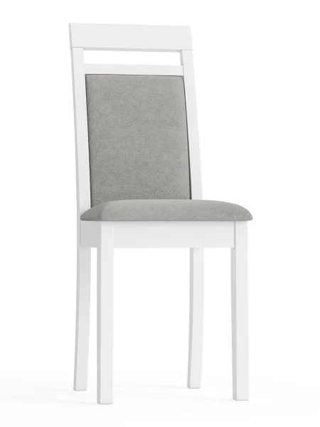 Стул Гольф-12 белый, ткань велюр серый 63 Стул Гольф-12 белый, ткань велюр серый 63