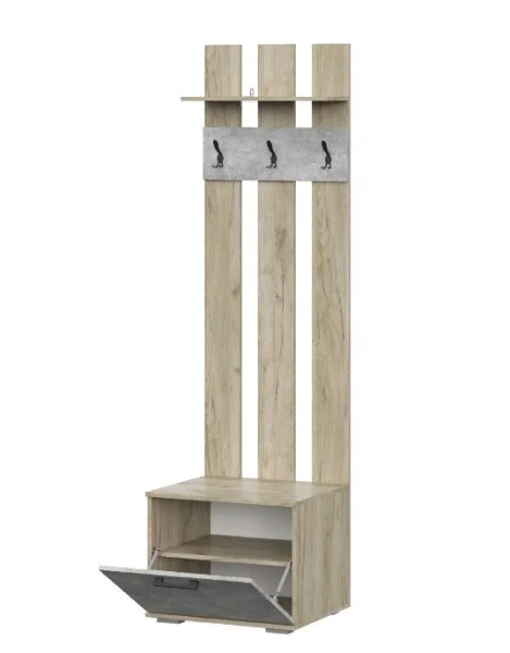 Вешалка Бостон ВШ-2 дуб крафт серый/бетонный камень