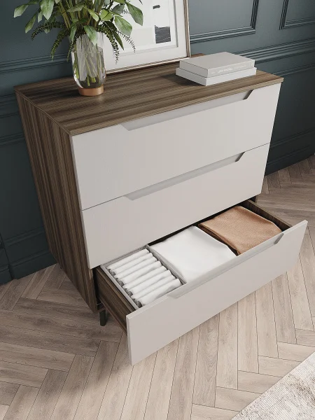 Комод Роза 900 орех франклин/бежевый софт тренто Комод Роза 900 орех франклин/бежевый софт тренто