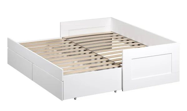 Кровать раздвижная с ящиками Сириус 90х200 белый Кровать раздвижная с ящиками Сириус 90х200 белый