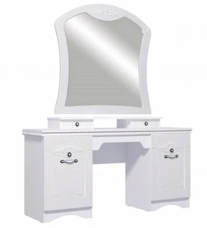Стол туалетный Ольга-10 белый экспо/жемчужный ясень Стол туалетный Ольга-10 белый экспо/жемчужный ясень