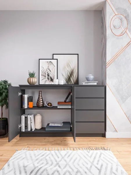 Комод Мори МК 1600.1 графит Комод Мори МК 1600.1 графит