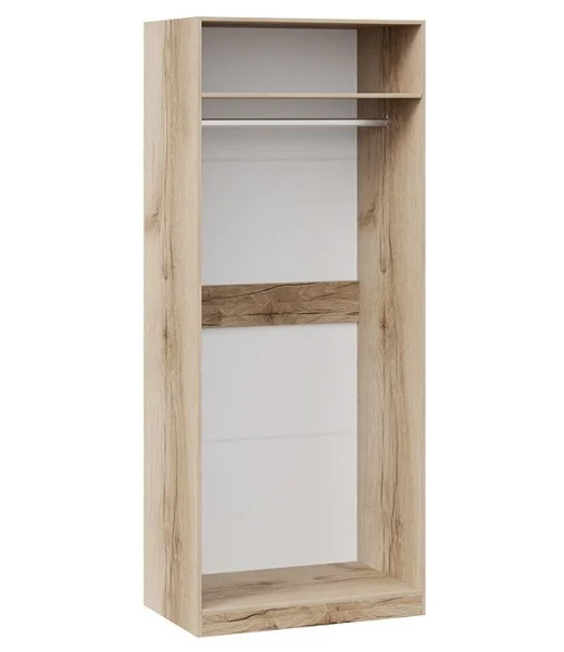 Шкаф для одежды с 2-мя дверями Фьюжн дуб делано/белый глянец