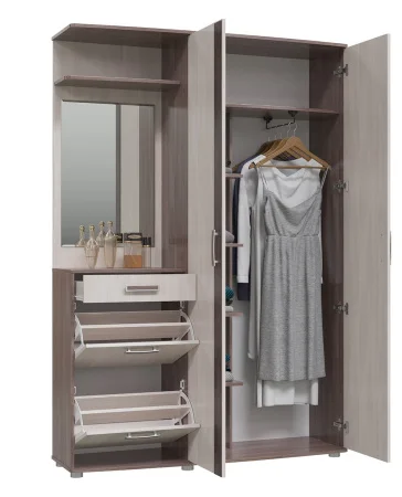 Прихожая Медея mini 2-3310 бодега тёмный/бодега светлый