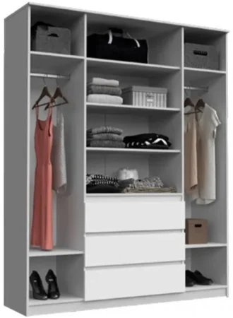 Шкаф Челси 1600 дуб сонома/белый глянец