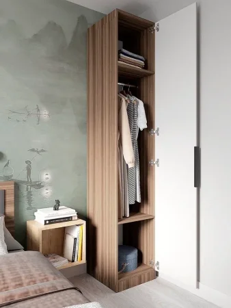 Шкаф Роза 450 орех франклин/графит скин ройс