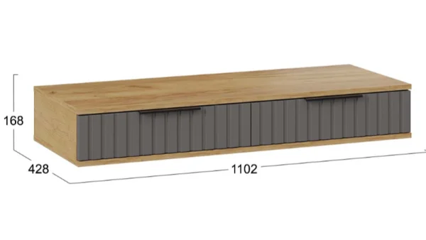 Стол туалетный Хилтон дуб крафт золотой/графит матовый Стол туалетный Хилтон дуб крафт золотой/графит матовый