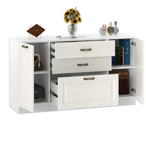 Комод Ливерпуль ясень ваниль/белый Комод Ливерпуль ясень ваниль/белый