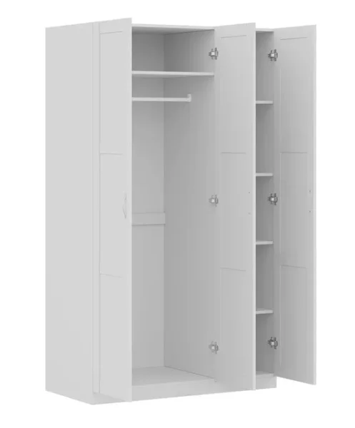 Шкаф Пегас 3 двери сборные белый