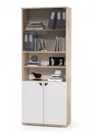 Шкаф Бостон 13.156 дуб эндгрейн элегантный/милк рикамо софт