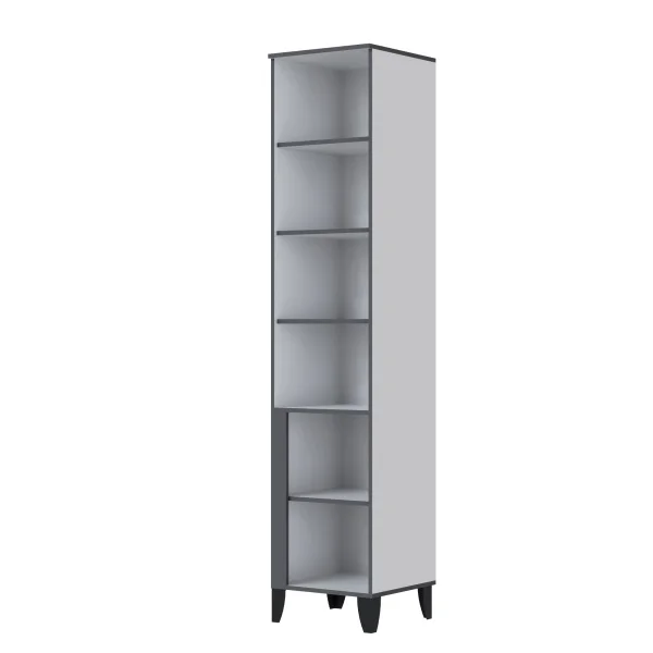 Пенал закрытый Амара белый/серый графит