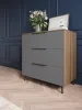 Комод Роза 900 орех франклин/графит скин ройс