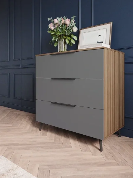 Комод Роза 900 орех франклин/графит скин ройс Комод Роза 900 орех франклин/графит скин ройс