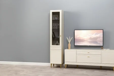 Шкаф-витрина Марион 16.397.01 слоновая кость