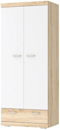 Шкаф Соната ШС-900 дуб сонома/белый глянец