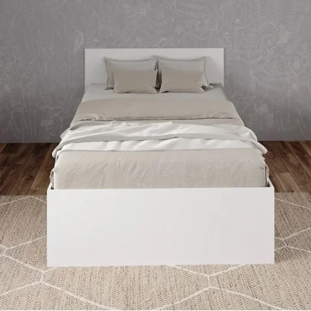 Кровать полутороспальная Мори с ящиками КРМЯ 1200.1 белый