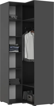 Шкаф угловой Норд графит