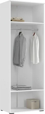 Шкаф 2-х створчатый Норд 800 белый/белый глянец