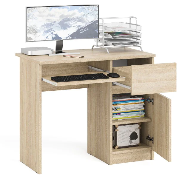 Стол компьютерный МС-1 дуб сонома (правый)