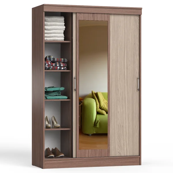 Шкаф-купе СВК-1300 ясень шимо светлый/ясень шимо тёмный