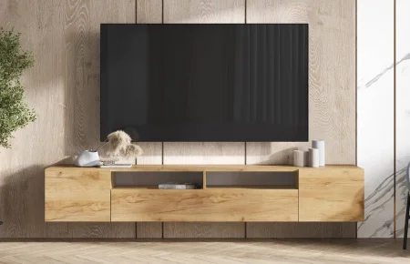 Тумба под ТВ Сити дуб крафт золотой