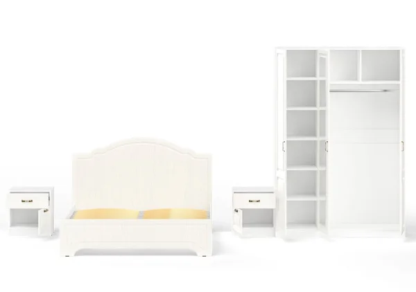 Спальня Ливерпуль ясень ваниль/белый Спальня Ливерпуль ясень ваниль/белый