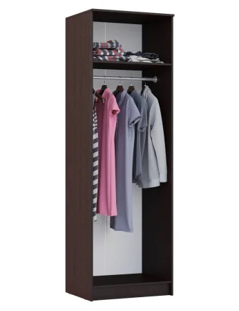 Шкаф платяной Женева венге/белый глянец