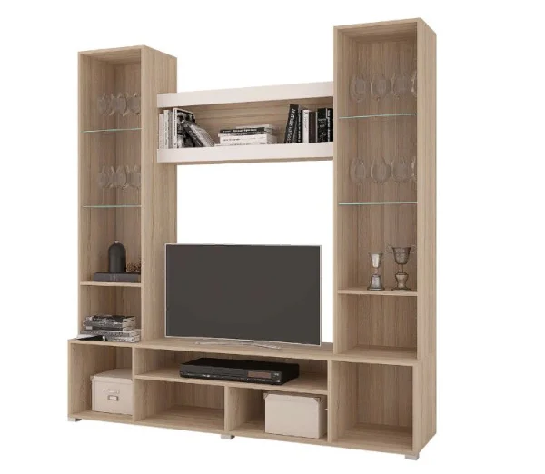 Гостиная Анталия-2 дуб сонома/белый софт