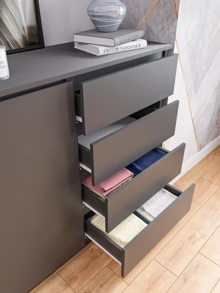 Комод Мори МК 1600.1 графит Комод Мори МК 1600.1 графит