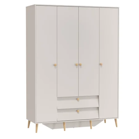 Шкаф 4-х дверный с двумя ящиками Афина 4-75930 кашемир серый