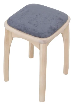 Табурет с фигурной ножкой мягкий бочонок Н бесцветный