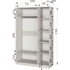 Шкаф 3-створчатый Азалия-25 бодега белый