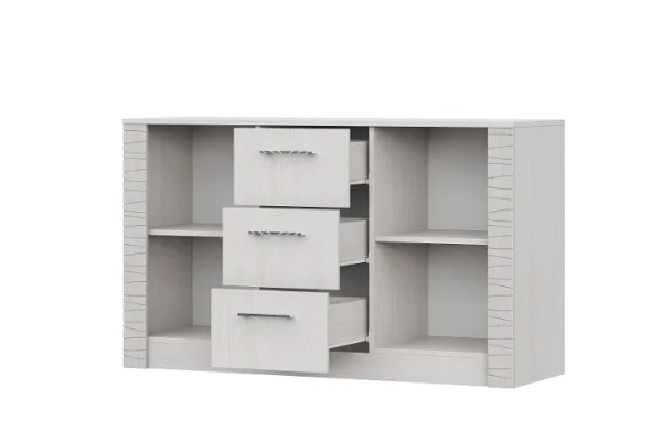 Комод двухстворчатый 3 ящика Гамма-20 ясень анкор светлый/сандал светлый Комод двухстворчатый 3 ящика Гамма-20 ясень анкор светлый/сандал светлый